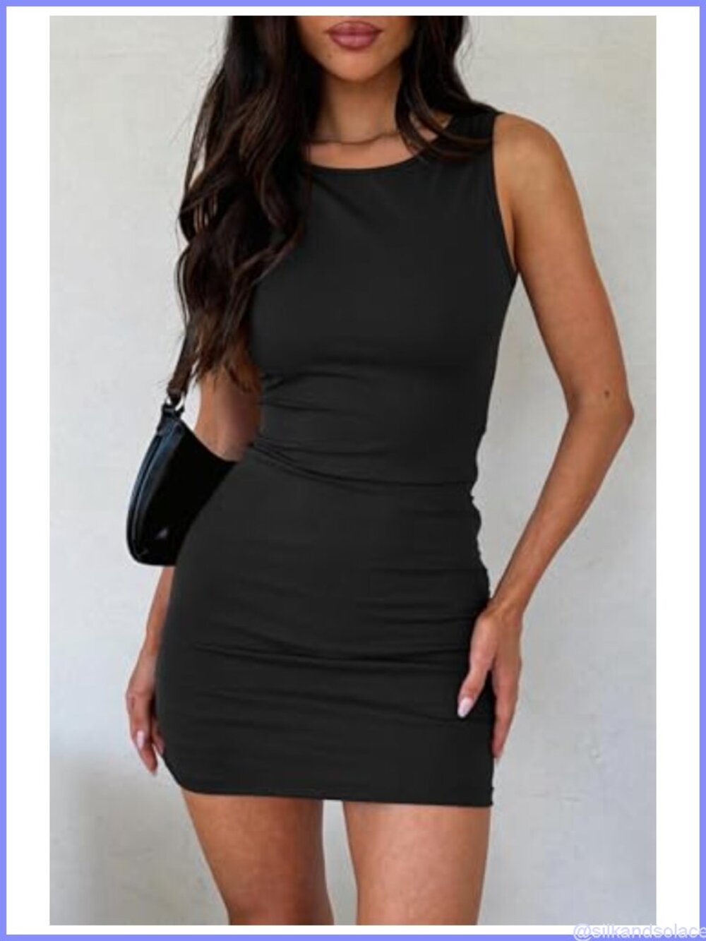 Women's Bodycon Tank Mini Dress Sleeveless Club Party Dress - Picture 2 of 5